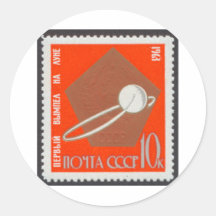 Luna 1 Moon Probe Launched 1959 Round Stickers