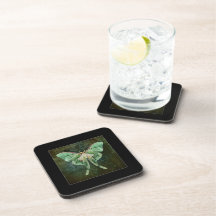 Luna Moth Square Cork Coaster