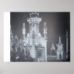 LUNA PARK AT NIGHT ! CONEY ISLAND 1904 PRINT !