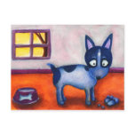Luna the naughty pup postcard