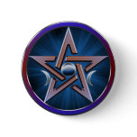 Lunar Goddess Pentagram Button