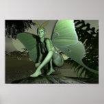 Lunar moth Fairy Poster posters