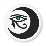 LunaSees Logo Magnet (black / jade eye on white)
