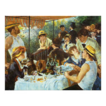 Luncheon of the Boating Party by Pierre Renoir Personalized Announcement