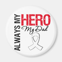 Lung  & Bone Cancer - Always My Hero My Dad Magnets