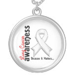 Lung Cancer Awareness 5 Personalized Necklace