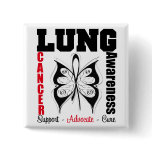 Lung Cancer Awareness Butterfly buttons