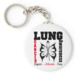Lung Cancer Awareness Butterfly keychains
