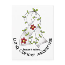 Lung Cancer Awareness FLOWER RIBBON 1 Post Card