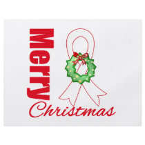 Lung Cancer Awareness Merry Christmas Ribbon Custom Flyer