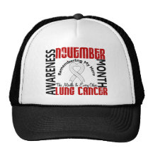 Lung Cancer Awareness Month Heart 1.4 Mesh Hat
