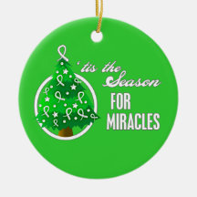Lung Cancer Christmas Miracles Christmas Ornaments