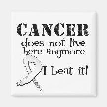 Lung Cancer Does Not Live Here Anymore Refrigerator Magnet