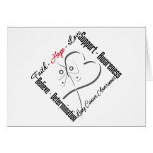 Lung Cancer Faith Hope Love Butterfly Cards