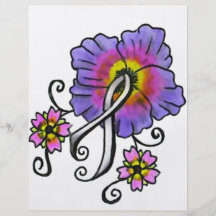 Lung Cancer Flowers Personalized Flyer