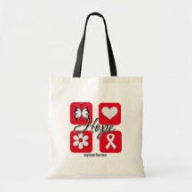 Lung Cancer Hope Love Inspire Awareness Canvas Bag