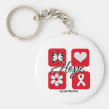 Lung Cancer Hope Love Inspire Awareness Key Chain