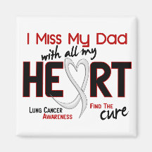 Lung Cancer I Miss My Dad Fridge Magnets