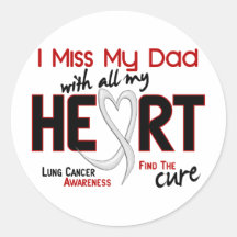 Lung Cancer I Miss My Dad Stickers