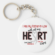 Lung Cancer I Miss My Father-In-Law Keychains