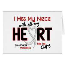Lung Cancer I Miss My Niece Card