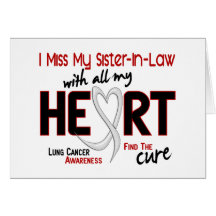 Lung Cancer I Miss My Sister-In-Law Cards
