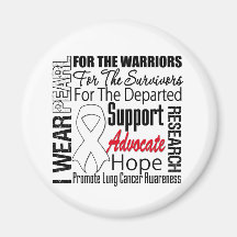 Lung Cancer I Wear Pearl Ribbon TRIBUTE Magnet