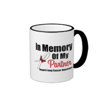 Lung Cancer In Memory of My Partner Coffee Mugs