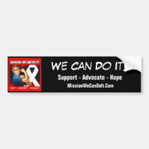Lung Cancer Mission We Can Do It Bumper Sticker