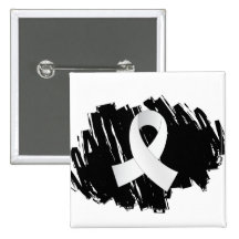 Lung Cancer Pearl Ribbon With Scribble Button