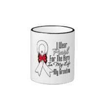 Lung Cancer Ribbon Hero My Grandma Mugs