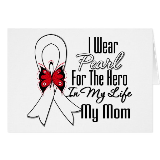 Lung Cancer Ribbon Hero My Mum Card