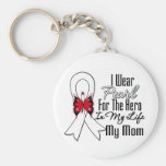 Lung Cancer Ribbon Hero My Mum Key Chain