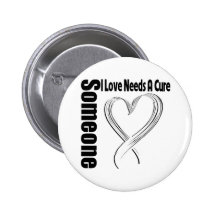 Lung Cancer Someone I Love Needs A Cure Pinback Button