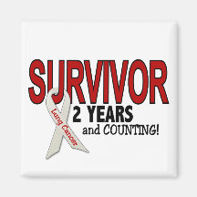Lung Cancer Survivor 2 Years Fridge Magnet