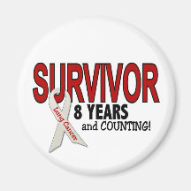 Lung Cancer Survivor 8 Years Fridge Magnet
