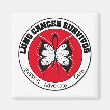 Lung Cancer Survivor Butterfly Magnets