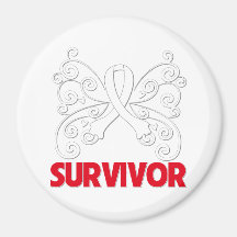 Lung Cancer Survivor Butterfly Magnets