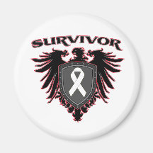 Lung Cancer Survivor Crest Magnets