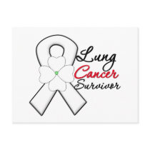 Lung Cancer Survivor Flower Ribbon Post Card