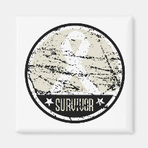Lung Cancer Survivor Mens Vintage Fridge Magnets