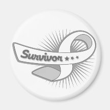 Lung Cancer Survivor Ribbon Magnet
