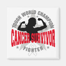 Lung Cancer Tough Survivor Fridge Magnet
