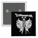 Lung Cancer Warrior Celtic Butterfly Pins