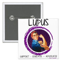 Lupus- Advocate, Educate, Support Pinback Buttons