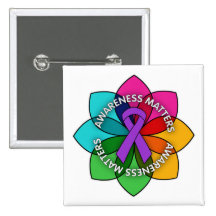 Lupus Awareness Matters Petals Pinback Button