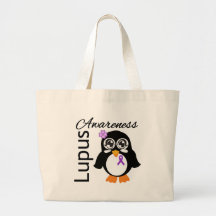 Lupus Awareness Penguin Tote Bag