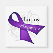 Lupus Awareness Ribbon Fridge Magnets