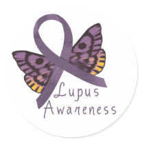 Lupus Awareness Round Sticker
