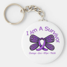 Lupus Butterfly I Am A Survivor Key Chains